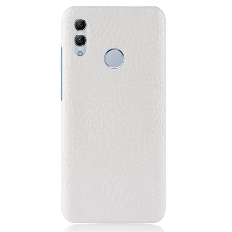 Crocodile Texture PU Leather Coated PC Protection Cover for Honor 10 Lite - White-2