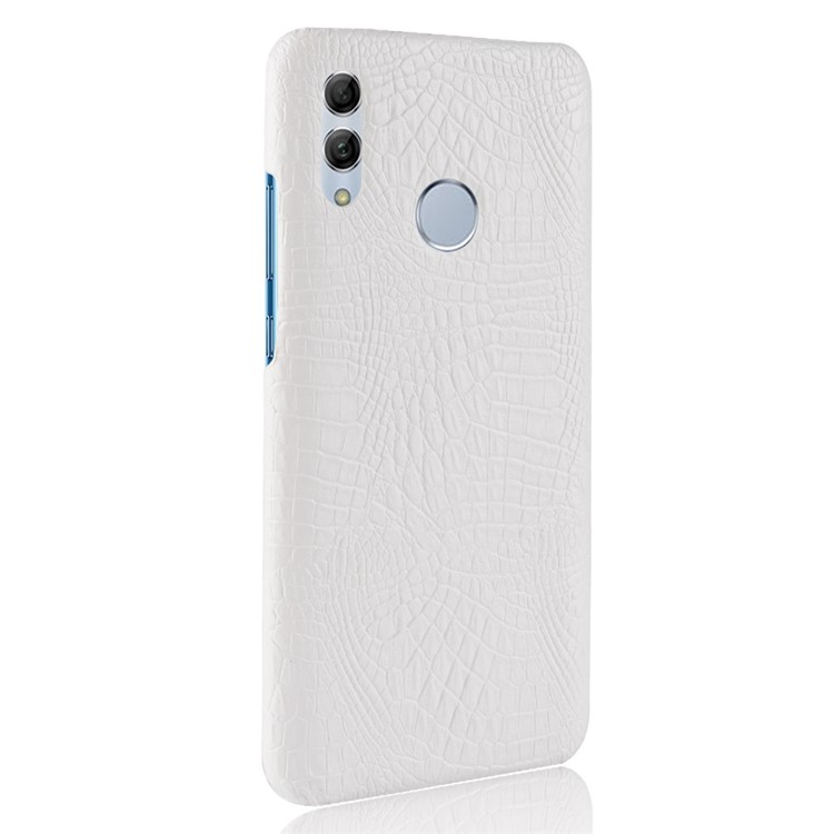 Crocodile Texture PU Leather Coated PC Protection Cover for Honor 10 Lite - White-3