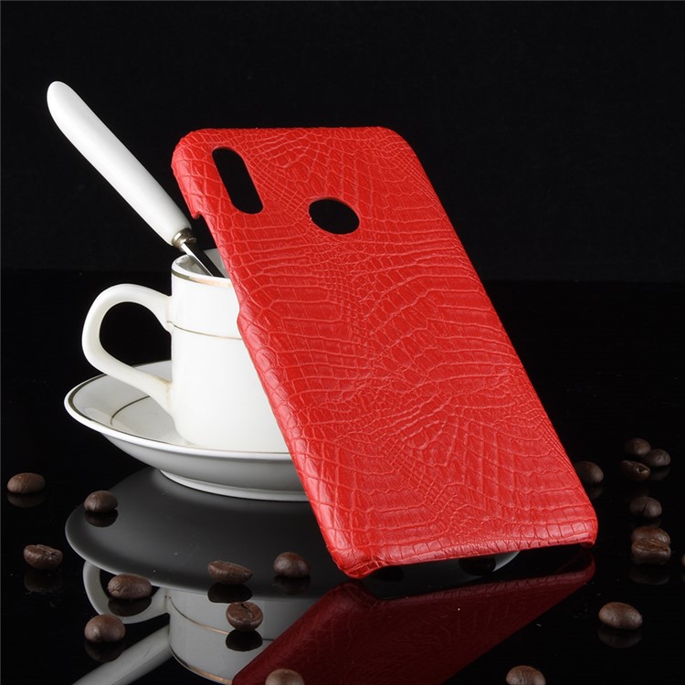 Crocodile Texture PU Leather Coated PC Protection Case for Honor 10 Lite - Red-1