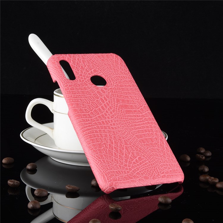 Crocodile Texture PU Leather Coated PC Protection Casing for Honor 10 Lite - Pink-1
