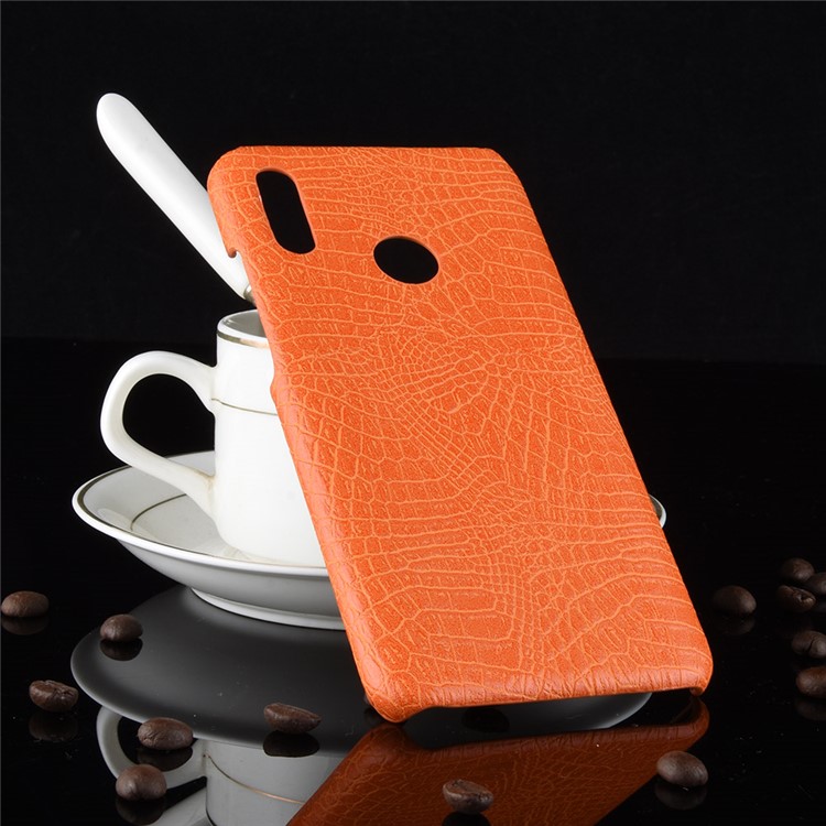 Crocodile Texture PU Leather Coated PC Phone Shell for Honor 10 Lite - Orange-1