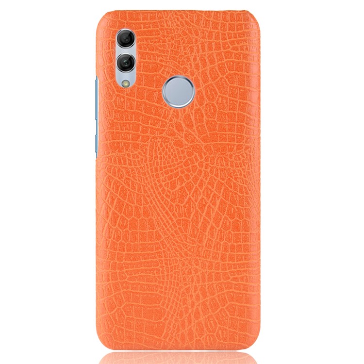 Crocodile Texture PU Leather Coated PC Phone Shell for Honor 10 Lite - Orange-2