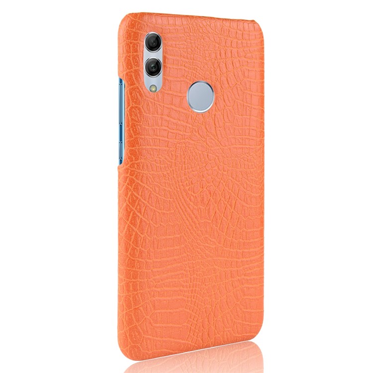 Crocodile Texture PU Leather Coated PC Phone Shell for Honor 10 Lite - Orange-3