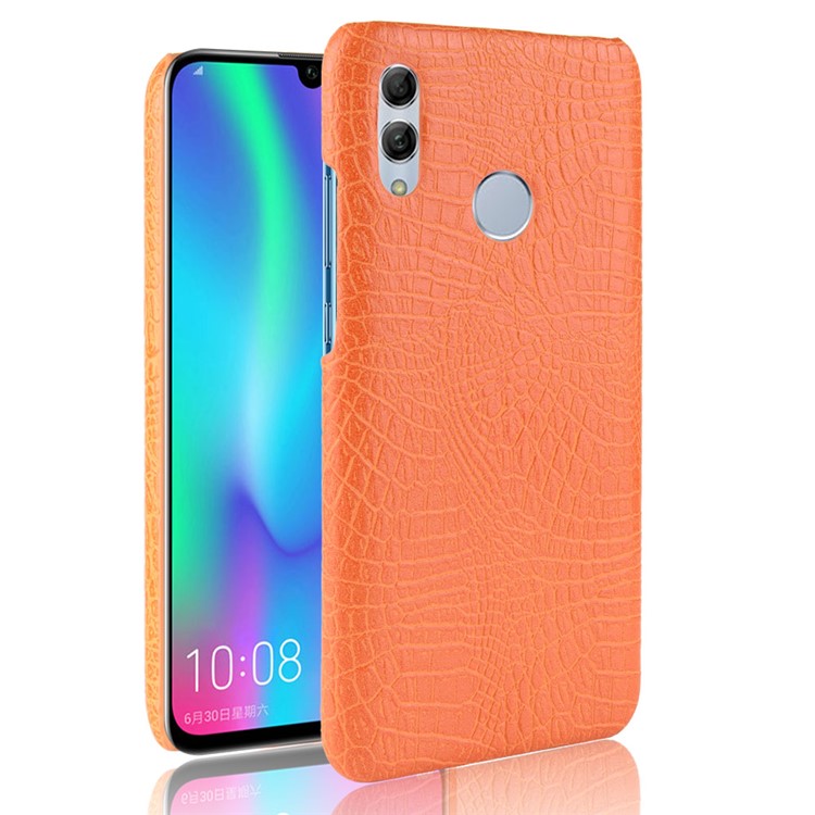 Crocodile Texture PU Leather Coated PC Phone Shell for Honor 10 Lite - Orange-4