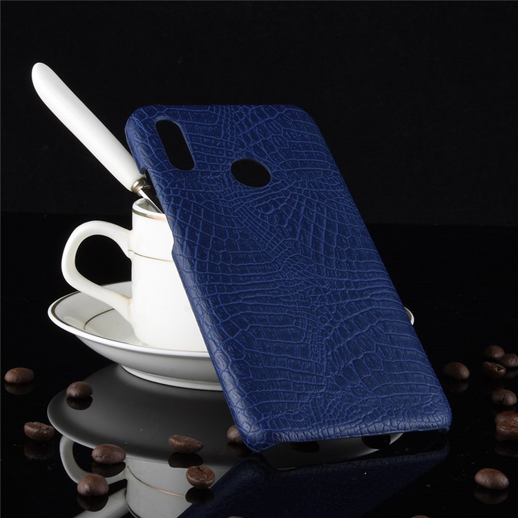Crocodile Texture PU Leather Coated PC Case Shell for Honor 10 Lite - Blue-1