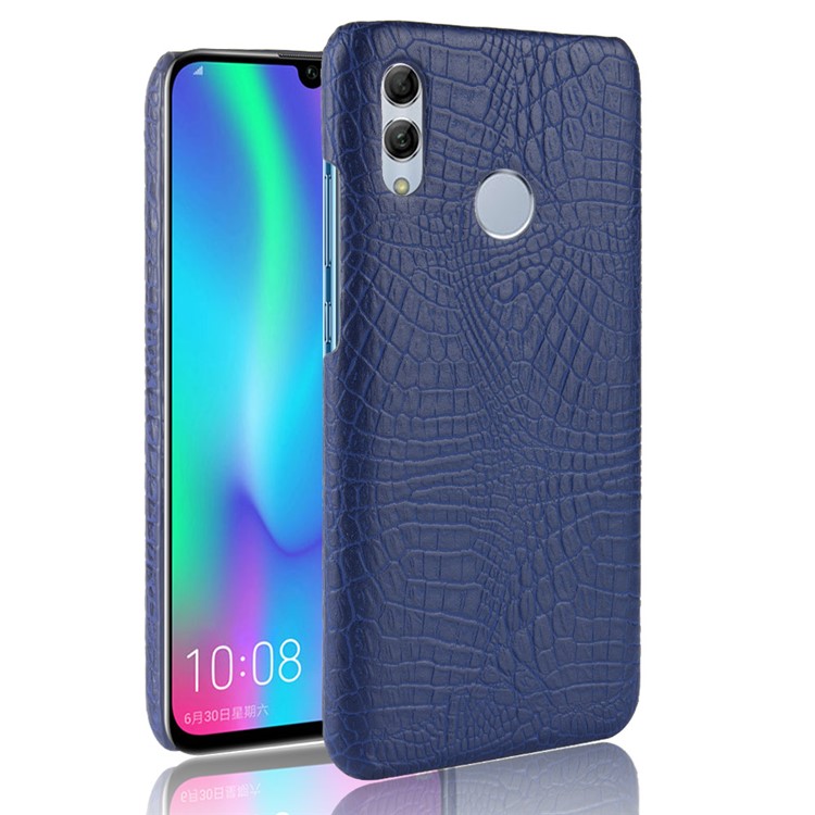Crocodile Texture PU Leather Coated PC Case Shell for Honor 10 Lite - Blue-4