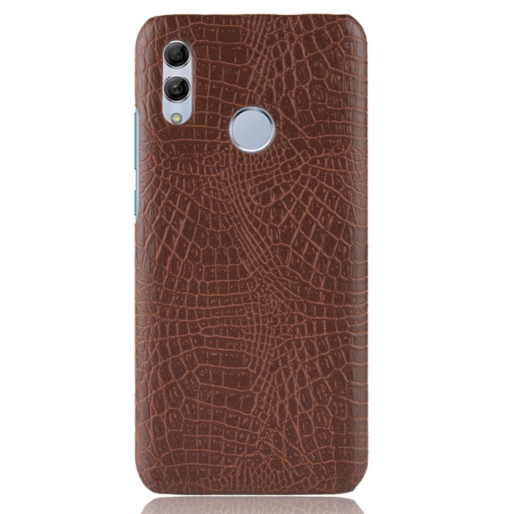 Crocodile Texture PU Leather Coated PC Accessory Case for Honor 10 Lite - Brown-2