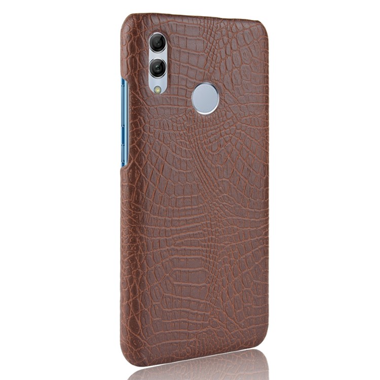 Crocodile Texture PU Leather Coated PC Accessory Case for Honor 10 Lite - Brown-3