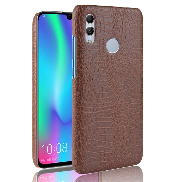 Crocodile Texture PU Leather Coated PC Accessory Case for Honor 10 Lite - Brown-4