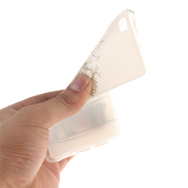 Soft IMD TPU Phone Case for Huawei Ascend P8 Lite - Dandelion and Lover-5