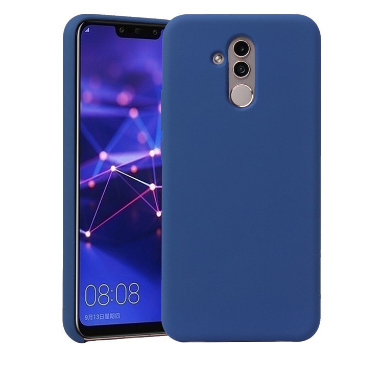 HOWMAK Rubberized Silky TPU Cell Phone Case for Huawei Mate 20 Lite / Maimang 7 - Dark Blue-1