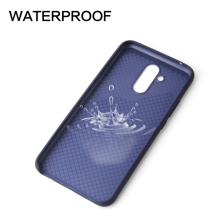 HOWMAK Rubberized Silky TPU Cell Phone Case for Huawei Mate 20 Lite / Maimang 7 - Dark Blue-4