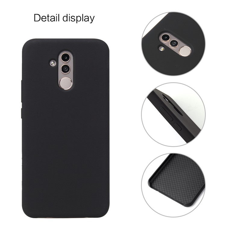 HOWMAK Rubberized Silky TPU Cell Phone Cover for Huawei Mate 20 Lite / Maimang 7 - Black-2