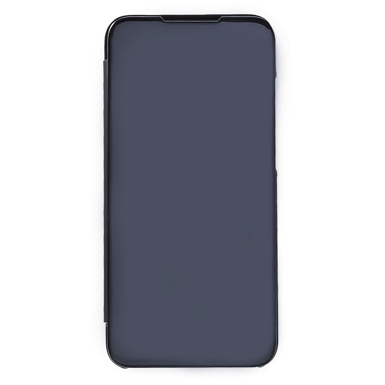 Electroplating Mirror Surface View Window Leather Stand Case for Huawei Honor 10 Lite - Black-3