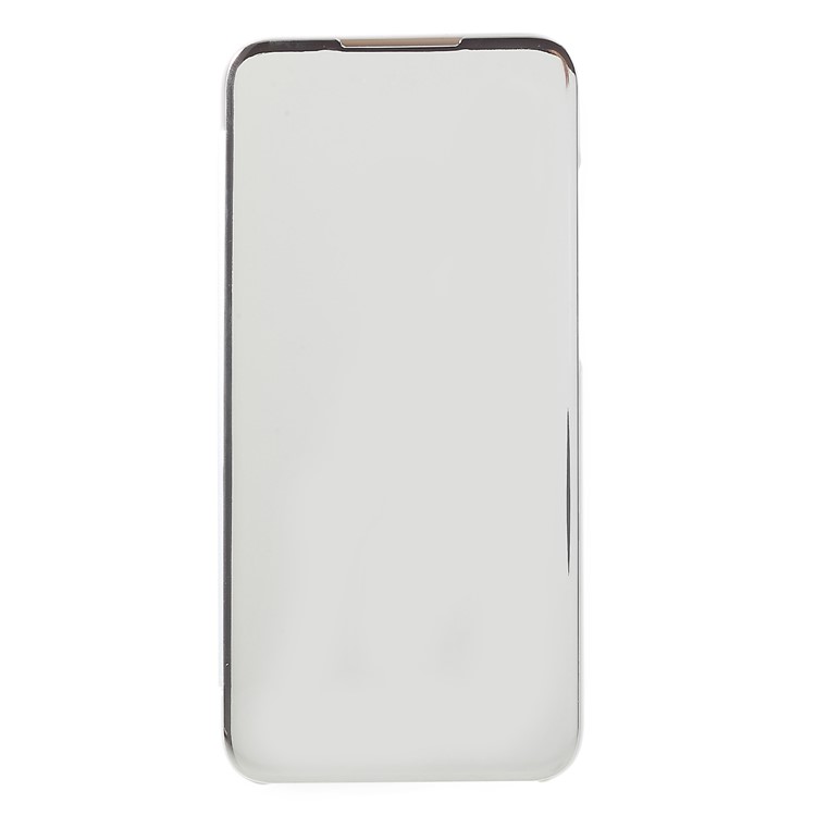 Electroplating Mirror Surface View Window Leather Stand Cover for Huawei Honor 10 Lite - Silver-1