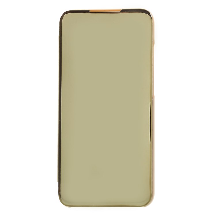 Electroplating Mirror Surface View Window Leather Stand Casing for Huawei Honor 10 Lite - Gold-1