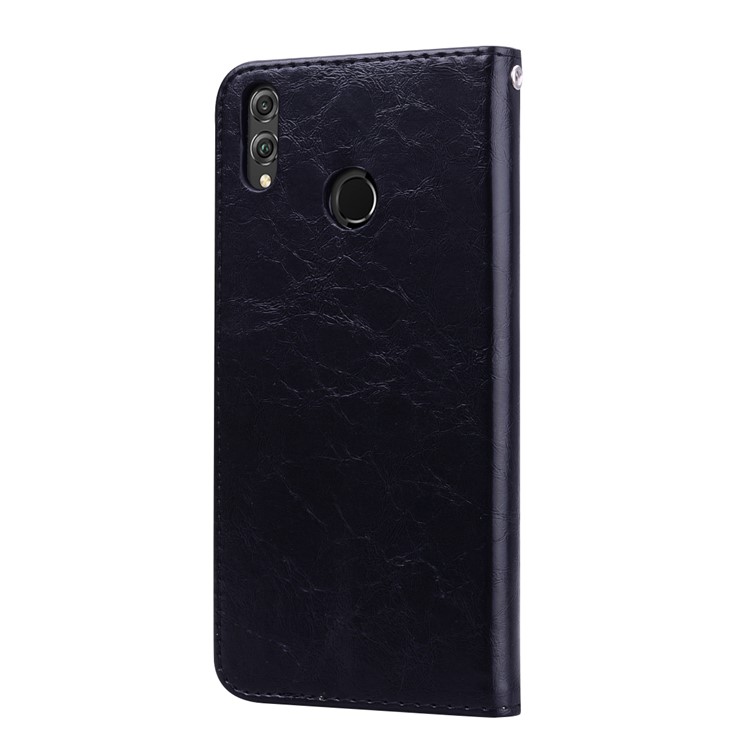 HAT PRINCE Oil Wax PU Leather Wallet Phone Case for Huawei Honor 8X / Honor View 10 Lite - Black-3