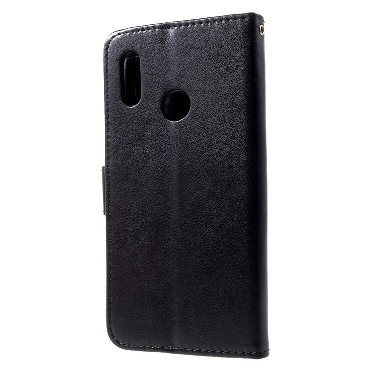 Imprint Butterfly Flowers Leather Stand Wallet Cover for Huawei Honor 10 Lite - Black-2