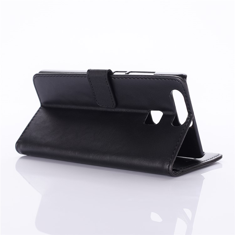 For Huawei P9 Retro Style Leather Case Wallet Cover - Black-4