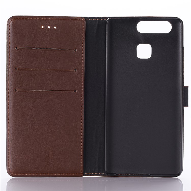 For Huawei P9 Retro Style Leather Case Card Holder - Coffee-3