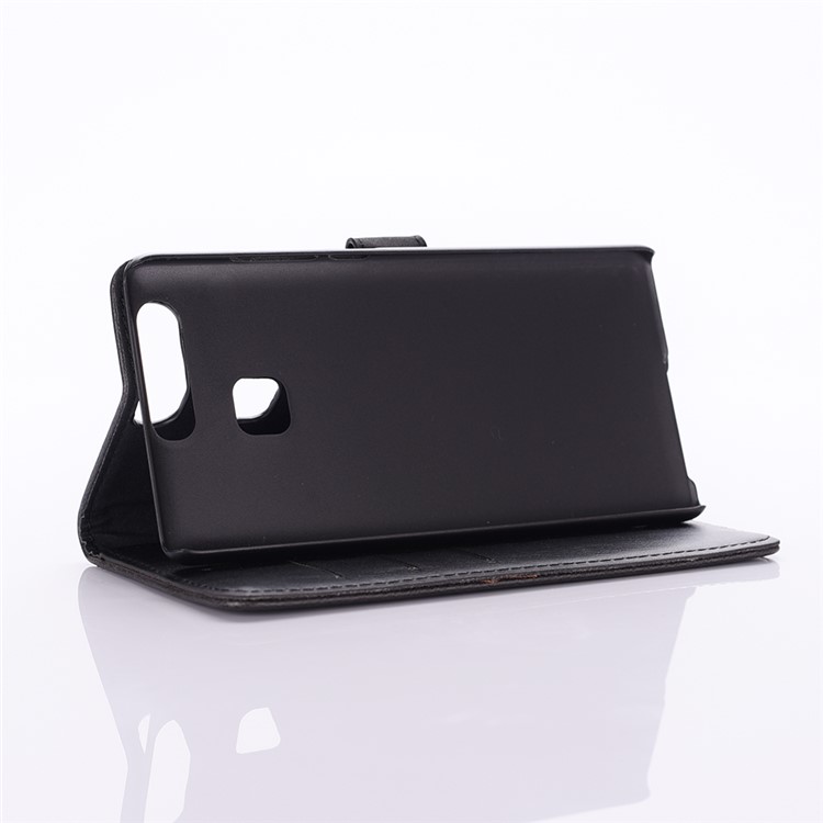 For Huawei P9 Retro Style Leather Case Card Holder - Coffee-5