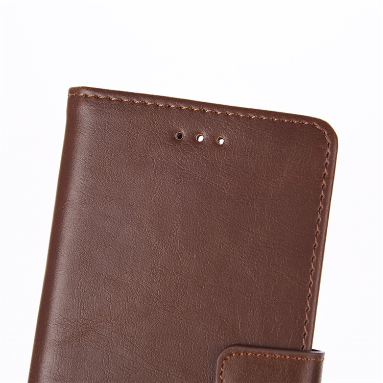 For Huawei P9 Retro Style Leather Case Card Holder - Coffee-6