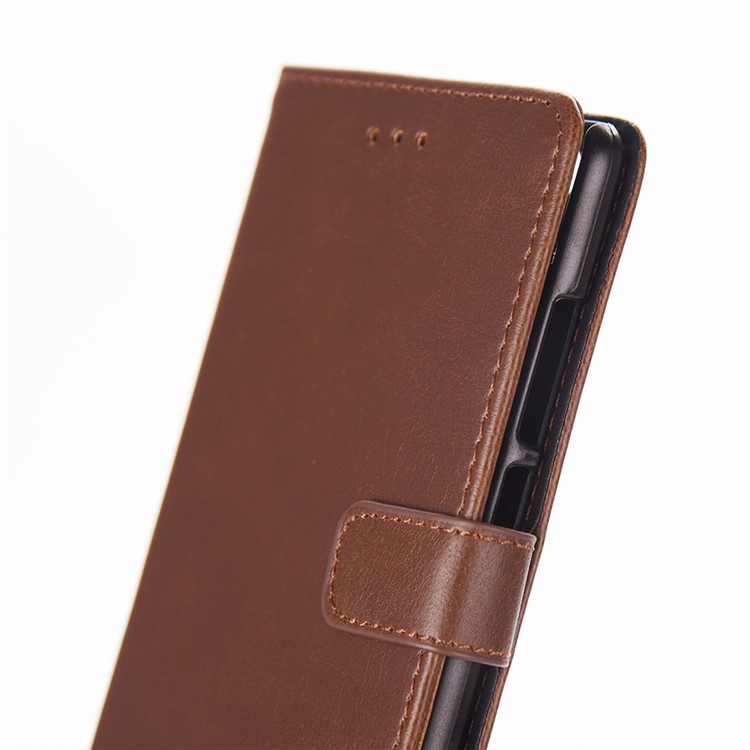 For Huawei P9 Retro Style Leather Case Card Holder - Coffee-8
