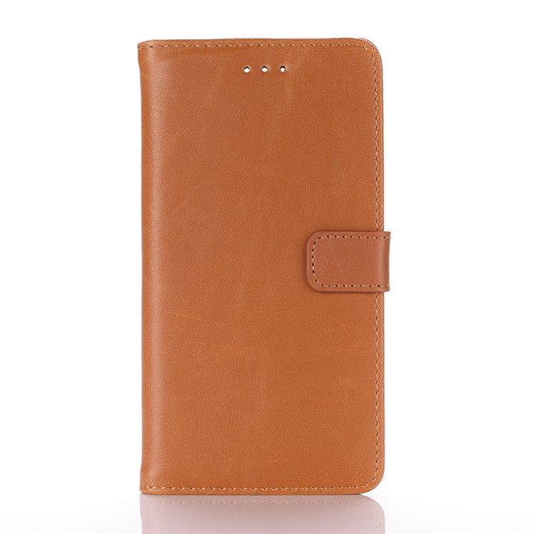 Retro Style Leather Wallet Stand Cover for Huawei P9 - Brown-1