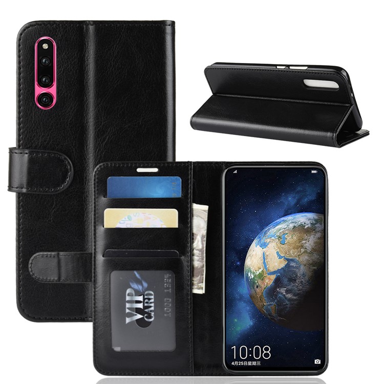 Crazy Horse PU Leather Flip Case for Huawei Honor Magic 2 - Black-8