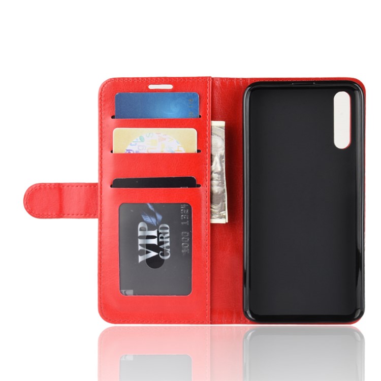 Crazy Horse PU Leather Flip Shell for Huawei Honor Magic 2 - Red-4