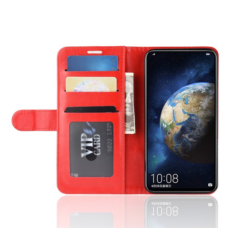 Crazy Horse PU Leather Flip Shell for Huawei Honor Magic 2 - Red-5