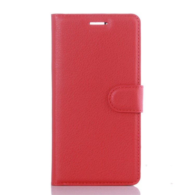 For Huawei P9 Lychee Leather Wallet Case Stand Cover - Red-1
