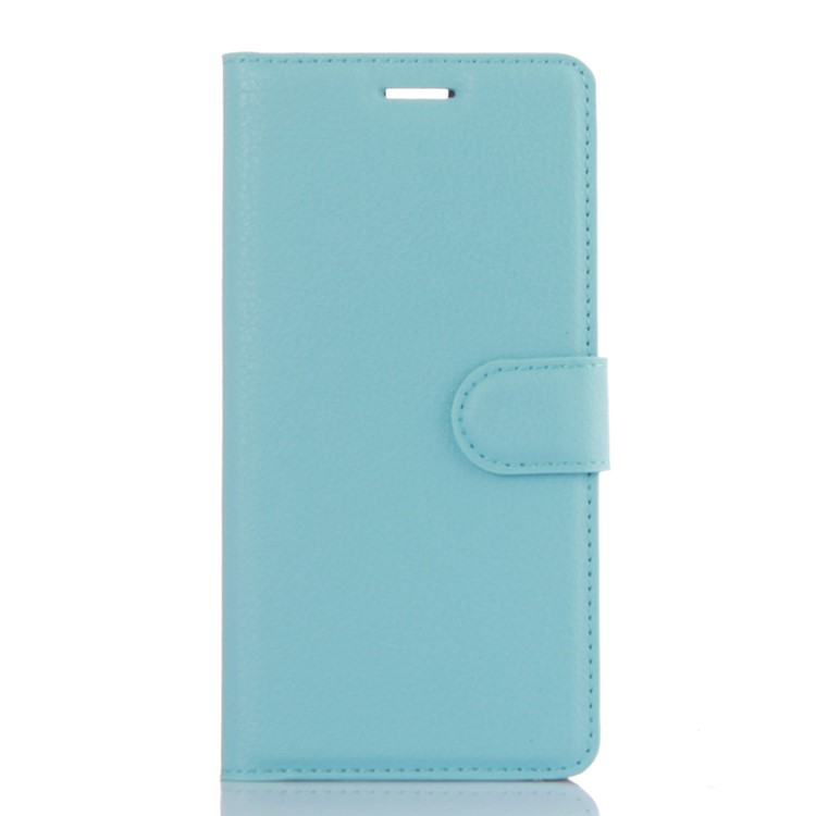 For Huawei P9 Lychee Leather Wallet Stand Case Cover - Blue-1