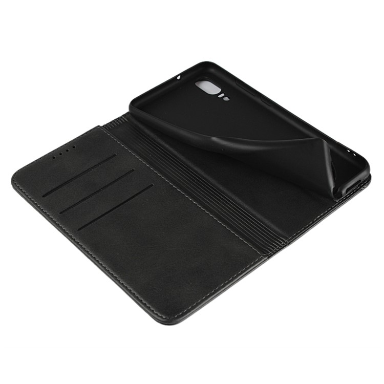 Boîtier De Portefeuille En Cuir Auto-absorbé Avec Support Pour Huawei P20 - Noir