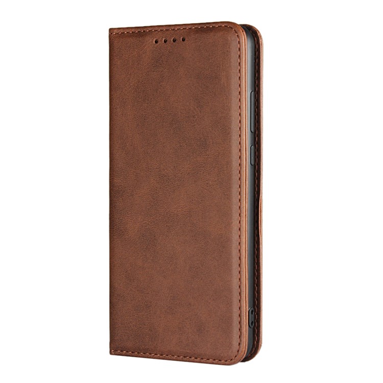 Auto-absorbed Leather Wallet Casing with Stand for Huawei P20 - Coffee-2
