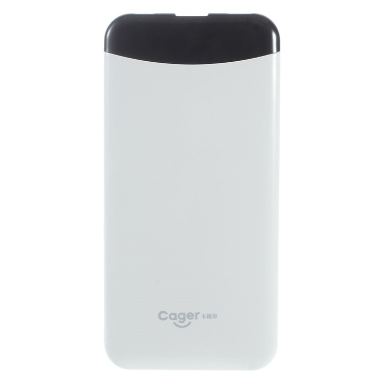 CAGER S88 6000mAh External Power Bank for iPhone iPad Samsung LG - White-2