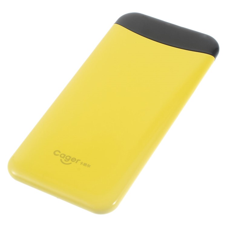 CAGER S88 6000mAh External Power Bank for iPhone iPad Samsung LG - Yellow-3