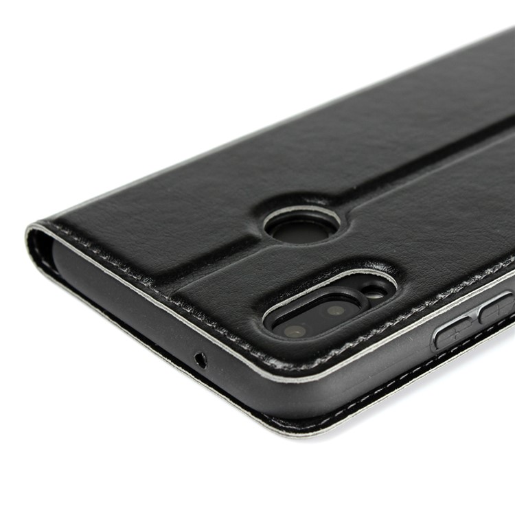 Dual View Window Crazy Horse Texture PU Leather Case for Huawei P20 Lite / Nova 3e (China) - Black-12