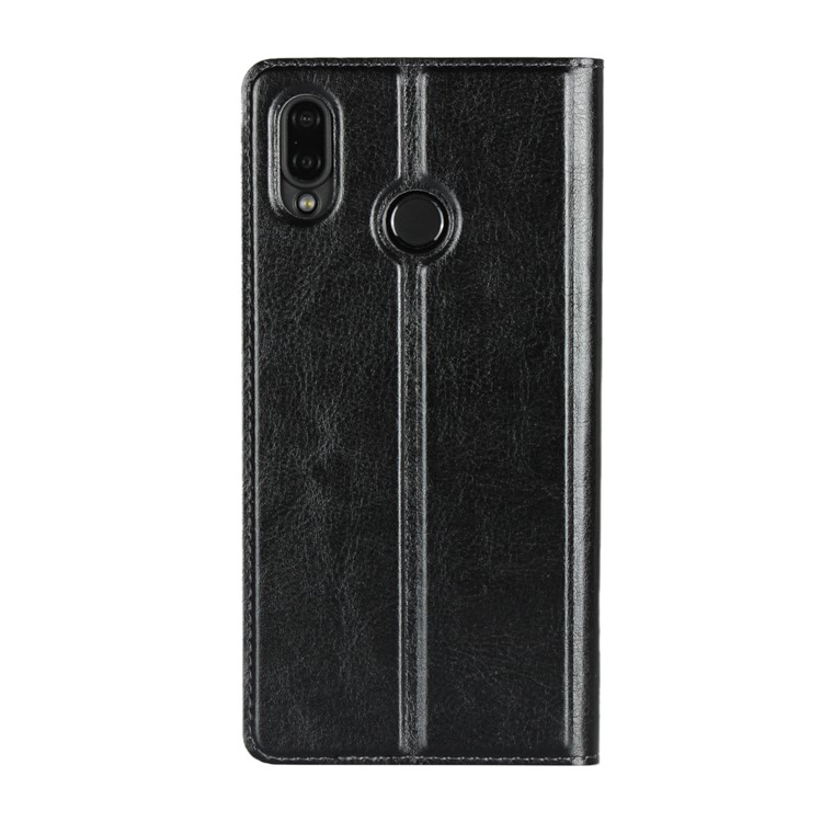 Dual View Window Crazy Horse Texture PU Leather Case for Huawei P20 Lite / Nova 3e (China) - Black-4