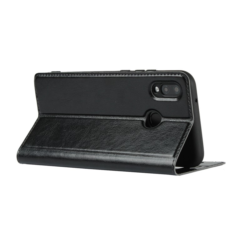 Dual View Window Crazy Horse Texture PU Leather Case for Huawei P20 Lite / Nova 3e (China) - Black-7