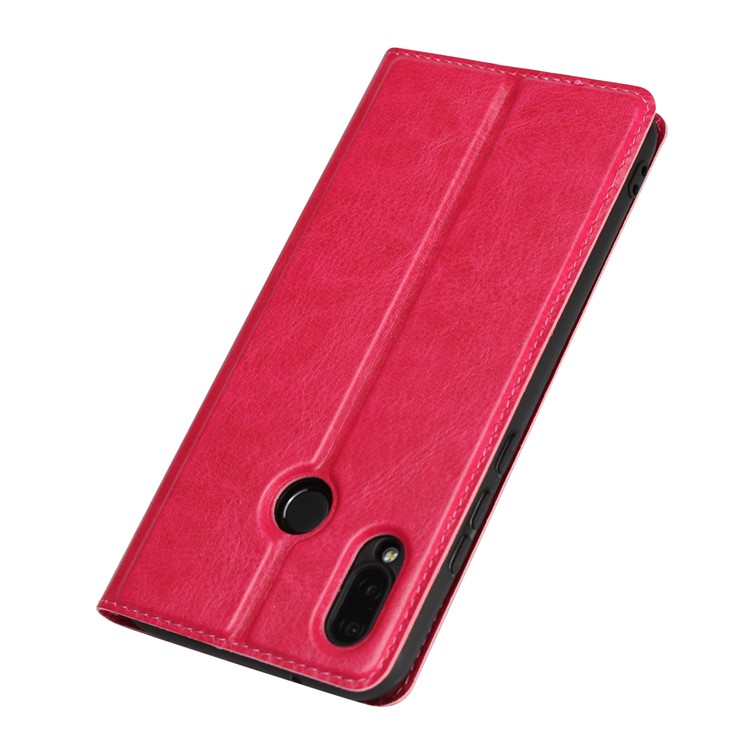 Dual View Window Crazy Horse Texture PU Leather Cover for Huawei P20 Lite / Nova 3e (China) - Rose-6