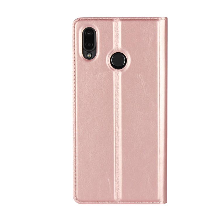 Dual View Window Crazy Horse Texture PU Leather Shell for Huawei P20 Lite / Nova 3e (China) - Pink-4