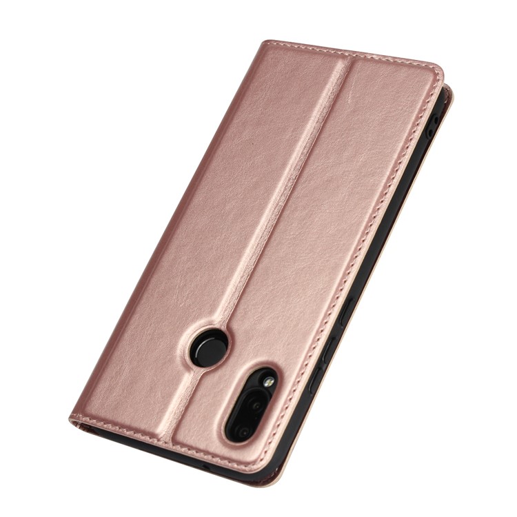 Dual View Window Crazy Horse Texture PU Leather Shell for Huawei P20 Lite / Nova 3e (China) - Pink-6