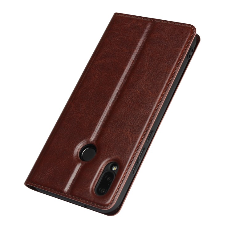 Dual View Window Crazy Horse Texture PU Leather Casing for Huawei P20 Lite / Nova 3e (China) - Brown-6