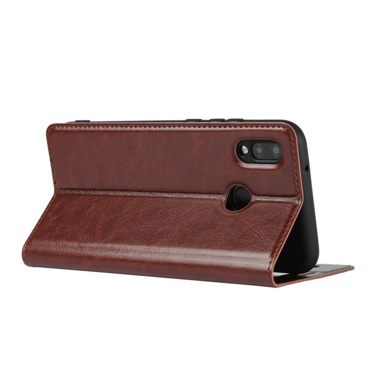Dual View Window Crazy Horse Texture PU Leather Casing for Huawei P20 Lite / Nova 3e (China) - Brown-7