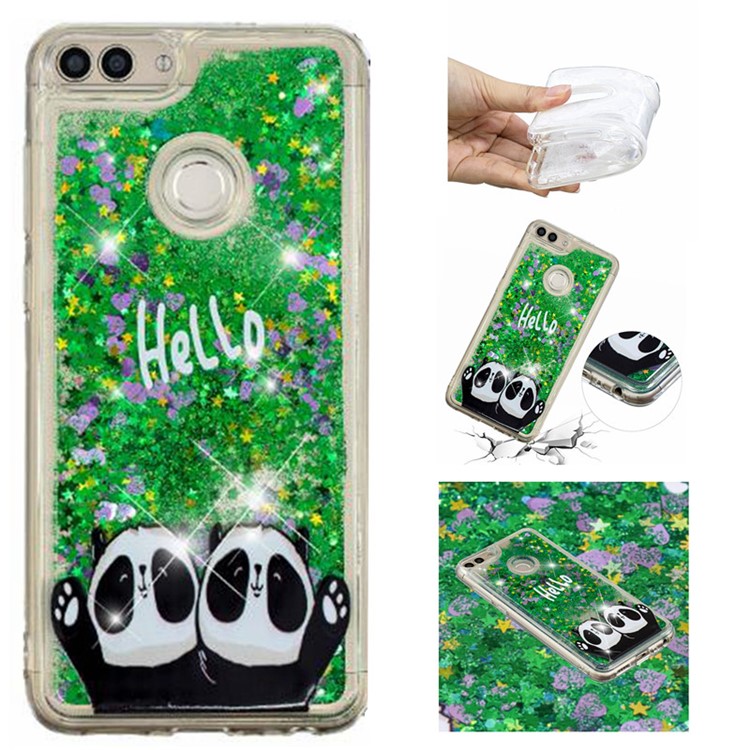 Embossment Pattern Quicksand TPU Cover for Huawei P Smart (2017) / Enjoy 7S - Hello-1