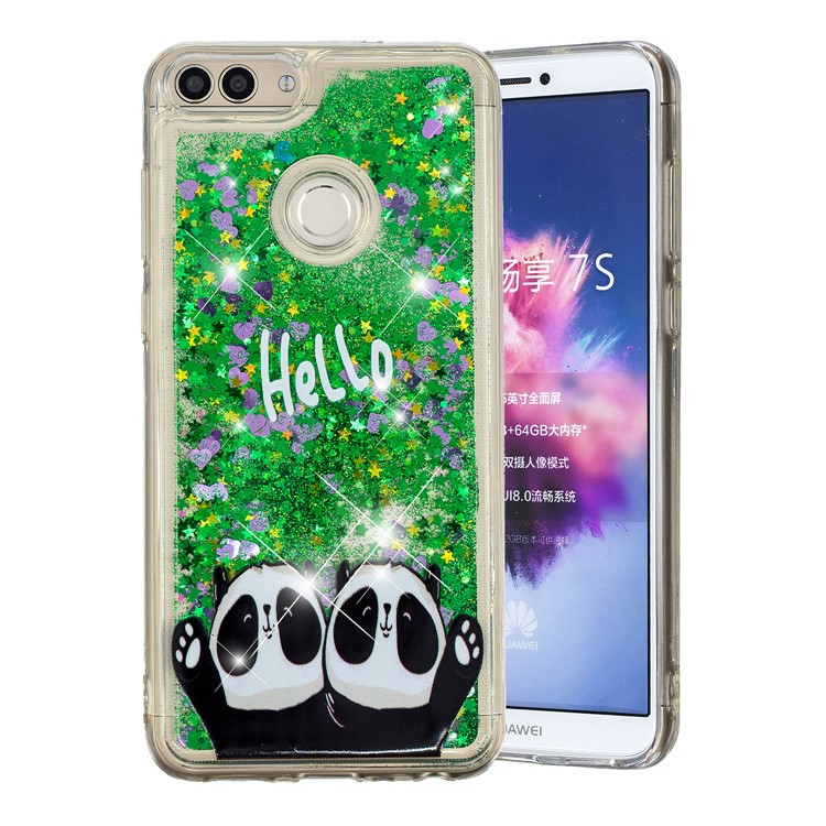 Embossment Pattern Quicksand TPU Cover for Huawei P Smart (2017) / Enjoy 7S - Hello-2