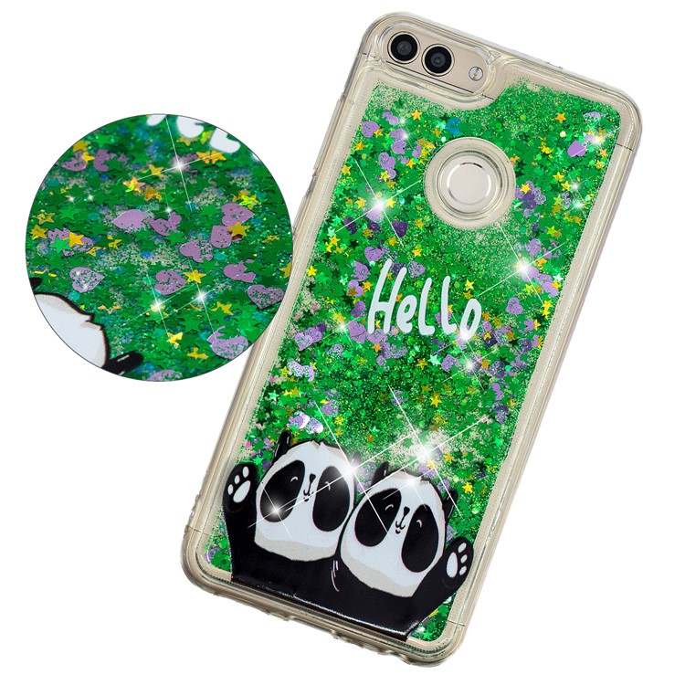 Embossment Pattern Quicksand TPU Cover for Huawei P Smart (2017) / Enjoy 7S - Hello-3