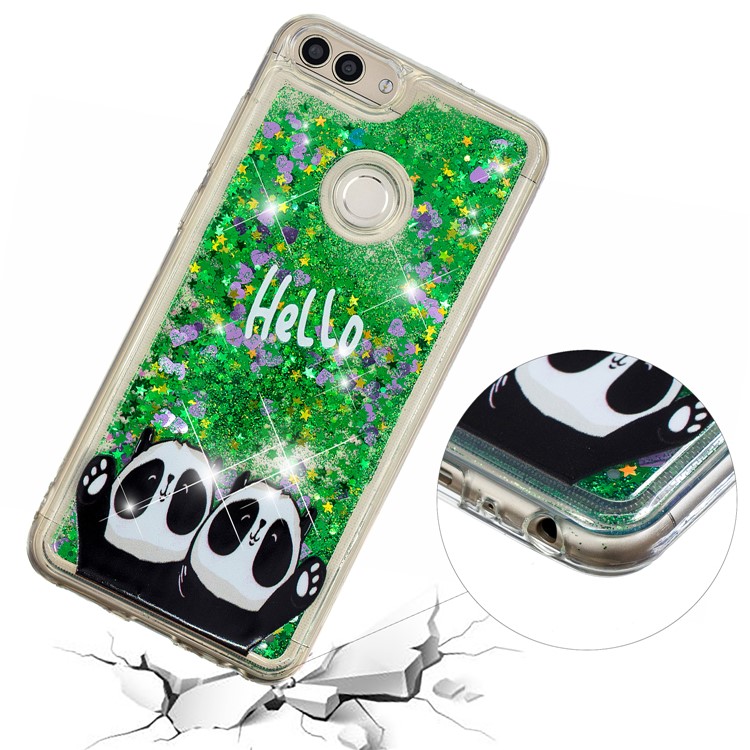Embossment Pattern Quicksand TPU Cover for Huawei P Smart (2017) / Enjoy 7S - Hello-5