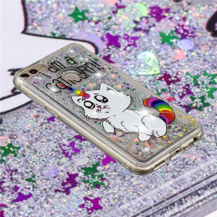Prägemuster Quicksand TPU-Rückendeckel Für Huawei P Smart (2017) / 7S Genießen - Ich Bin Ein Caticorn-4